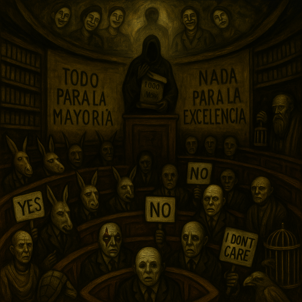 La democracia moderna es el arte de convertir la mediocridad en ley.